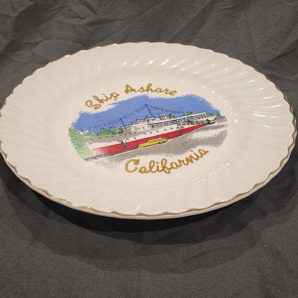 Vintage 1970s SHIP ASHORE CALIFORNIA  Plate - Picture 2 of 6